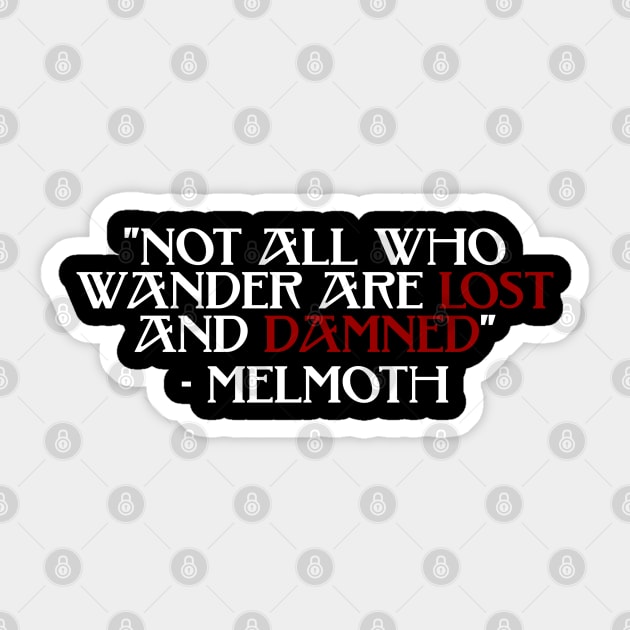 Melmoth The Wanderer Sticker by Talesbybob